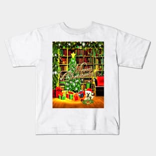 Cute Scottish Terrier Christmas Greeting Kids T-Shirt